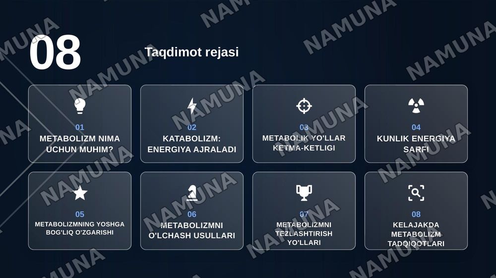 Metabalizm tushunchasi — zamonaviy taqdimot, 2-slayd