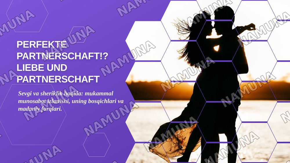Rasmdagi rejadagi 5-mavzu:
Perfekte Partnerschaft!? Liebe und Partnerschaft — zamonaviy taqdimot, 1-slayd