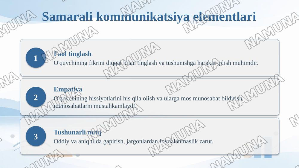 Pedagogik kommunikatsiya va konfliktlarni hal etish strategiyasi — taqdimot, 5-slayd