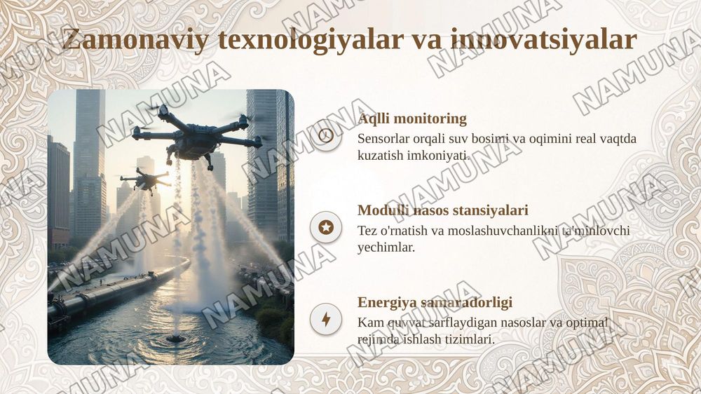 Tashqi yonginga qarshi suv taminoti tarmoqlari va ularning sxemalari — taqdimot, 8-slayd