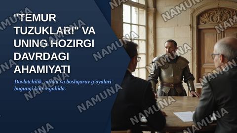 "Temur tuzuklari" va uning hozirgi davrdagi ahamiyati — zamonaviy taqdimot