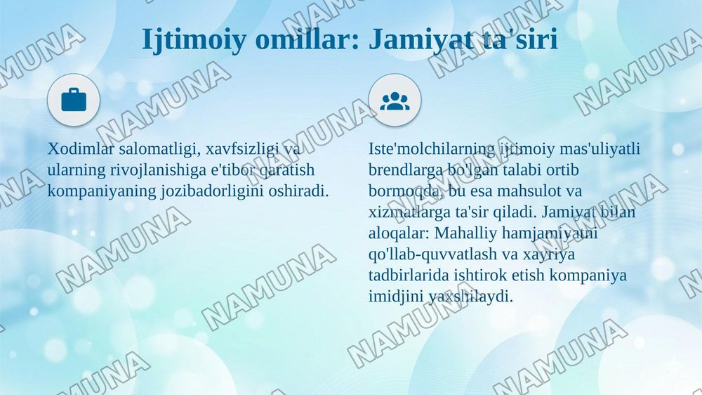 Biznesda ijtimoiy, ekologik va texnologik omilar — taqdimot, 4-slayd