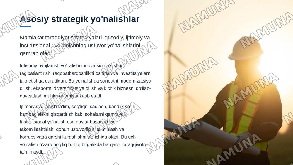Taraqiyot strategiyasi va uning mazmun mohiyati — zamonaviy taqdimot, 6-slayd