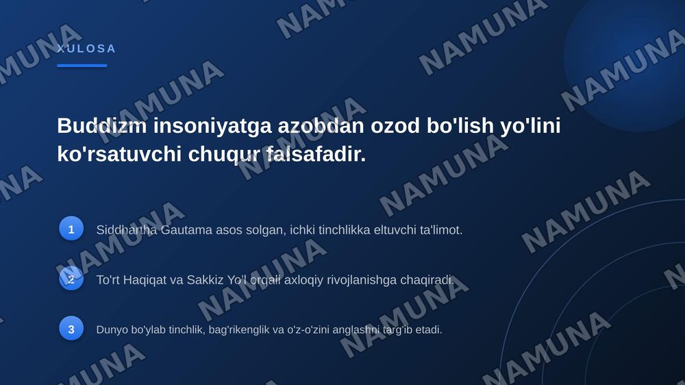 Buddaviylik — zamonaviy taqdimot, 7-slayd