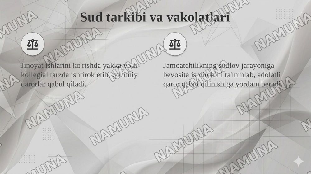 Jinoyat sudlari — taqdimot, 6-slayd