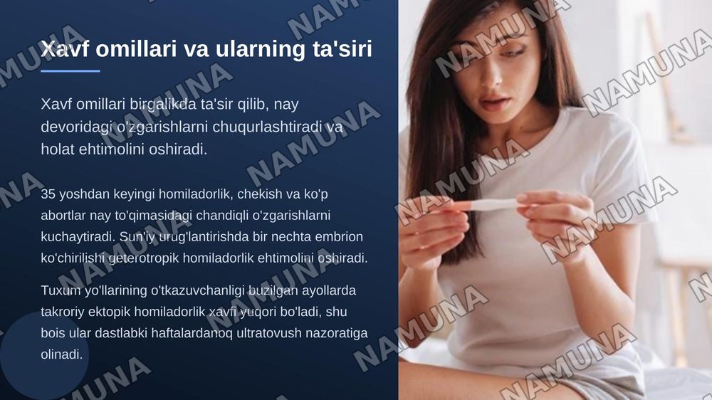 Bachadondan tashqari homiladorlik. Sabablari. Bachadondan tashqari homiladorlik turlari. Tashxislash va tekshirish usullari. — zamonaviy taqdimot, 6-slayd
