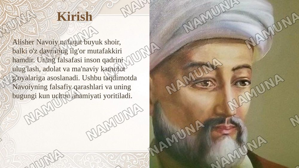 Alisher Navoiy falsafasi — taqdimot, 3-slayd
