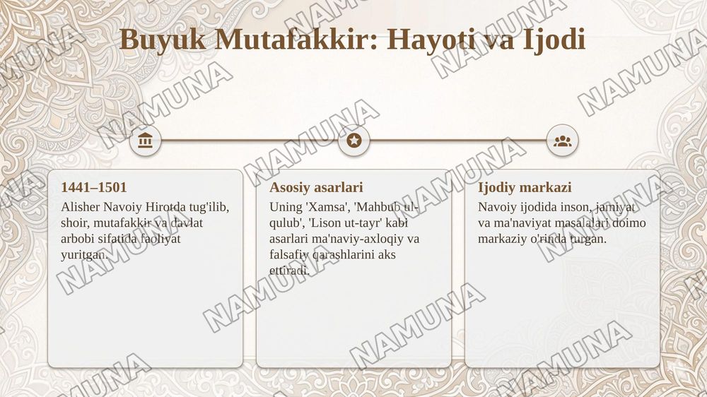 Alisher Navoiy falsafasi — taqdimot, 4-slayd