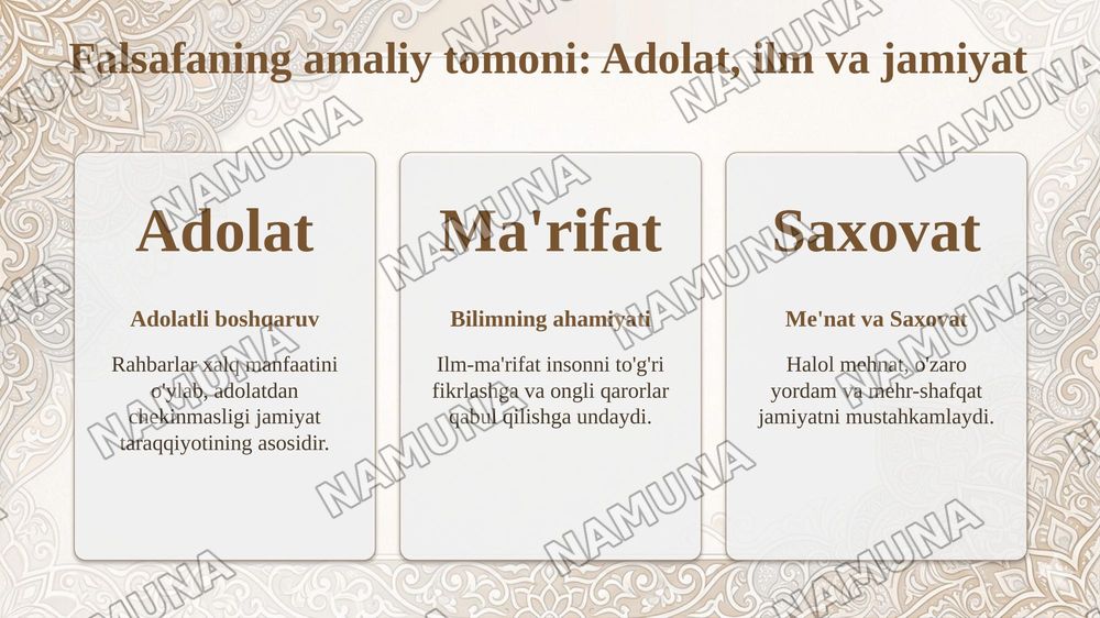Alisher Navoiy falsafasi — taqdimot, 7-slayd
