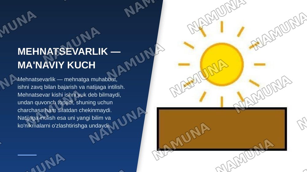 Kasbga hurmat huksak fazilat 1 birinchisi Mehnatsevarlik yuksak manaviy fazilat ikinchi bu ikki mavzudan 2 taqdimot bitta joylanishi kerak — zamonaviy taqdimot, 7-slayd