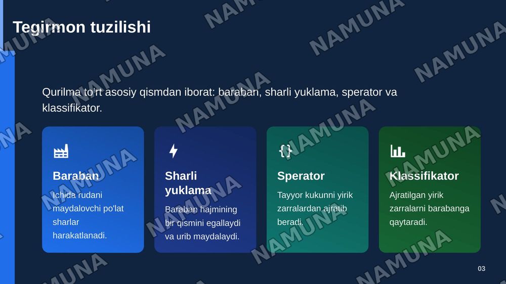 Speratorli sharli tegirmon — zamonaviy taqdimot, 4-slayd