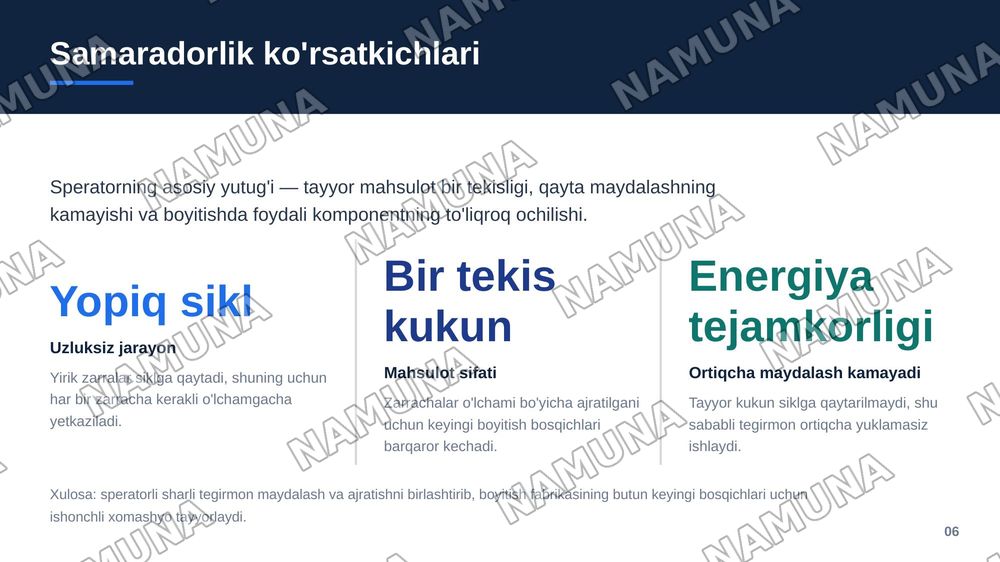 Speratorli sharli tegirmon — zamonaviy taqdimot, 7-slayd
