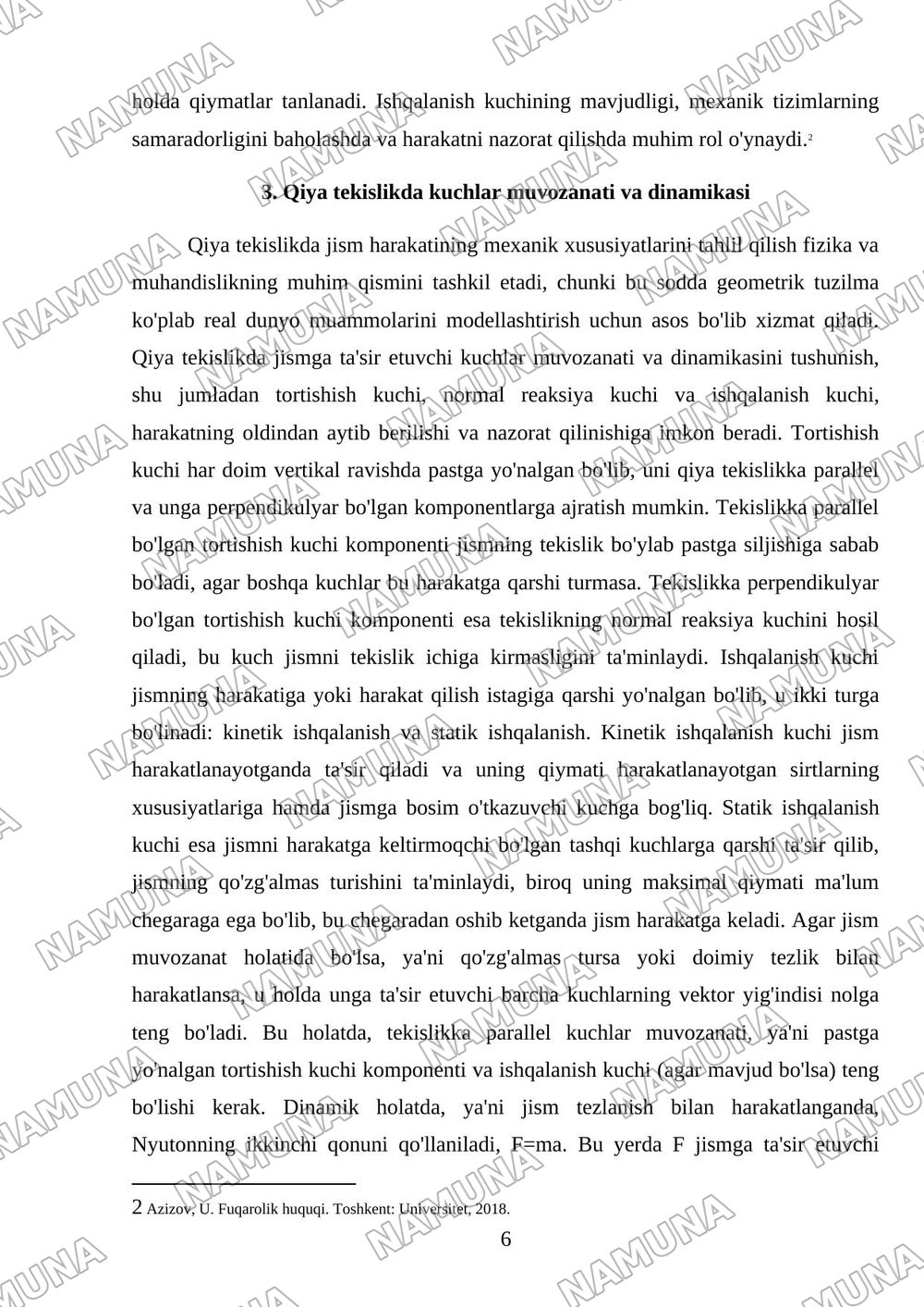 Qiya tekislikda FIKini aniqlash — mustaqil ish, 6-varaq