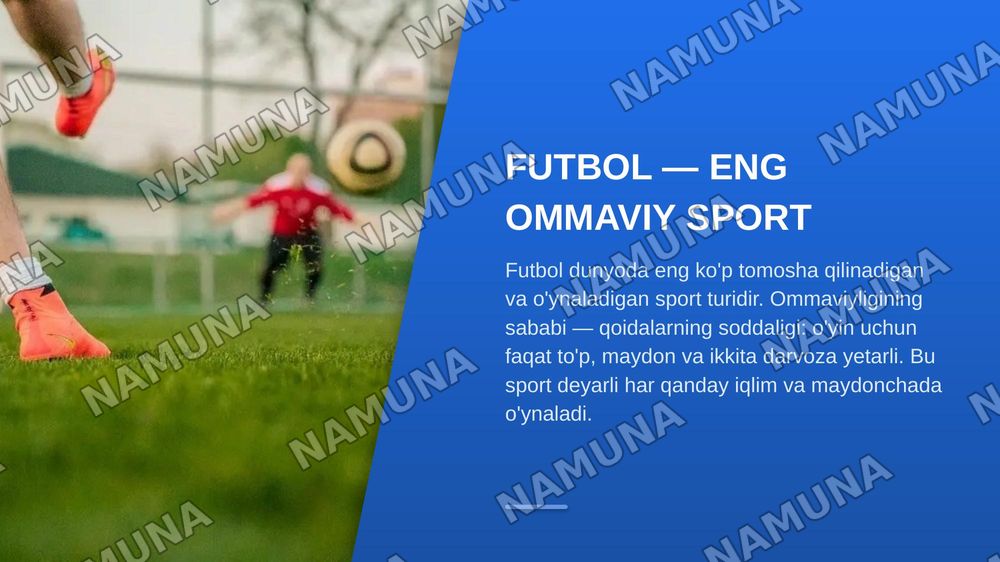 Fudbol ummumiy qoidalari — zamonaviy taqdimot, 3-slayd