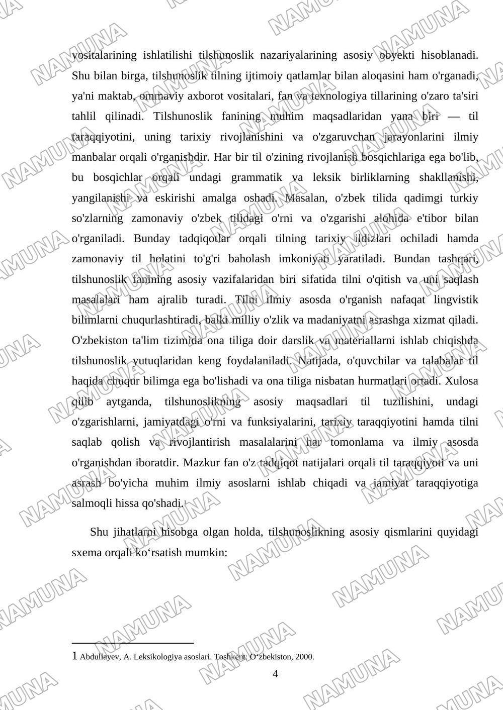 Tilshunoslik fanining maqsad va vazifalari mavzusida 15 varaq mavzu doirasida aniq maʼlumotlar boʻlsin — mustaqil ish, 4-varaq