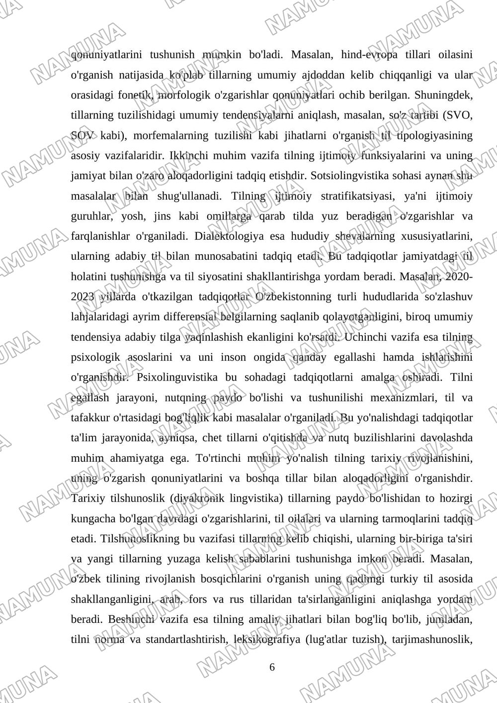 Tilshunoslik fanining maqsad va vazifalari mavzusida 15 varaq mavzu doirasida aniq maʼlumotlar boʻlsin — mustaqil ish, 6-varaq