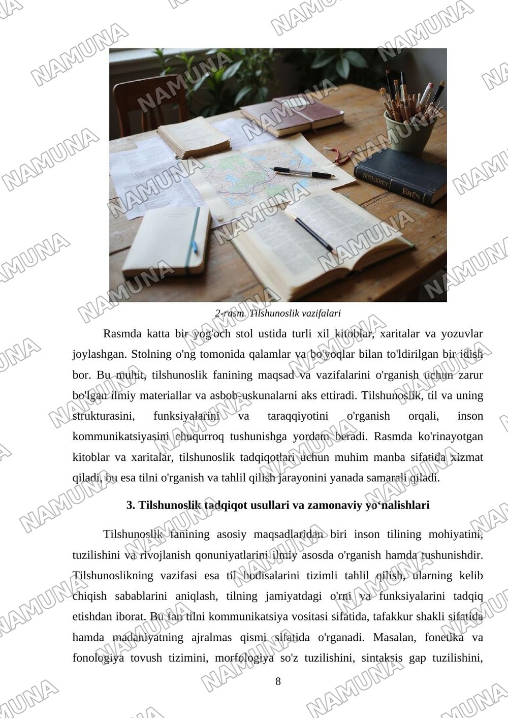 Tilshunoslik fanining maqsad va vazifalari mavzusida 15 varaq mavzu doirasida aniq maʼlumotlar boʻlsin — mustaqil ish, 8-varaq