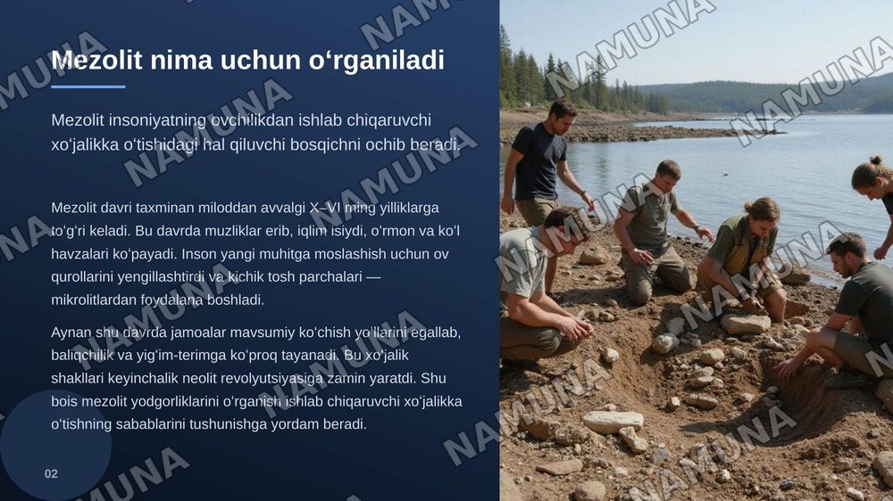 Mezolit davri arxeologiyasi — zamonaviy taqdimot, 3-slayd