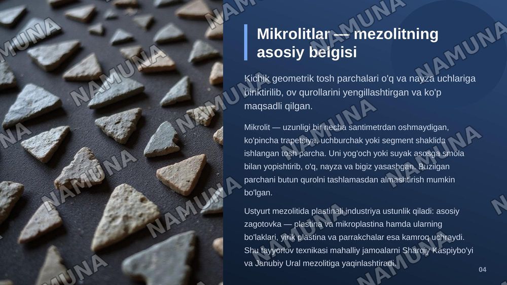 Mezolit davri arxeologiyasi — zamonaviy taqdimot, 5-slayd