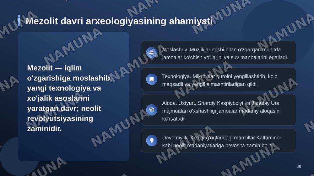 Mezolit davri arxeologiyasi — zamonaviy taqdimot, 7-slayd
