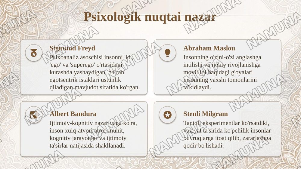 Inson tabiati: Inson asli yomonmi yoki yaxshi? — taqdimot, 7-slayd