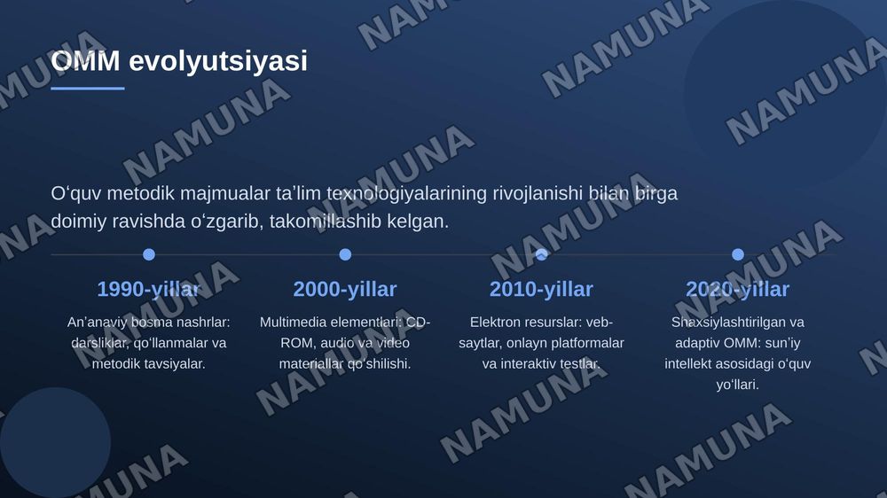 Oʻquv metodik majmualarning zamonaviy talablari — zamonaviy taqdimot, 4-slayd