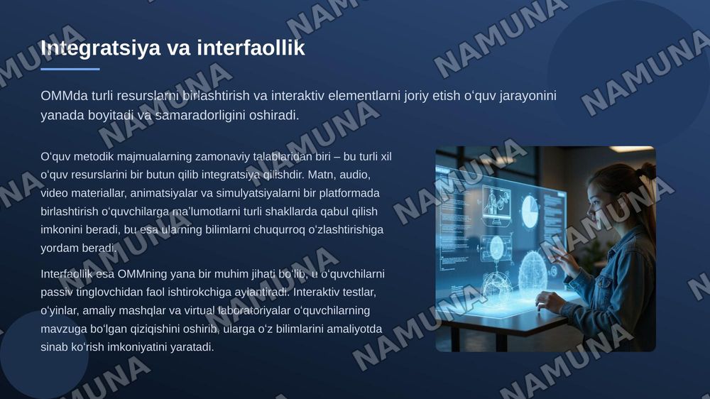 Oʻquv metodik majmualarning zamonaviy talablari — zamonaviy taqdimot, 6-slayd