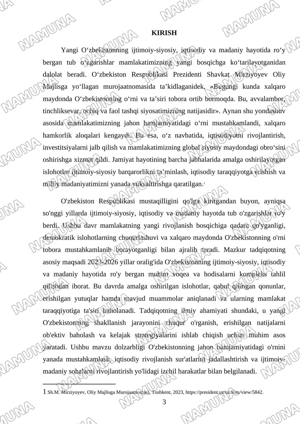 Yangi O’zbekiston ijtimoiy-siyosiy,iqtisodiy va madaniy hayotida ro’y bergan voqealar — mustaqil ish, 3-varaq