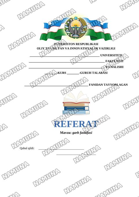 garb faslafasi — referat