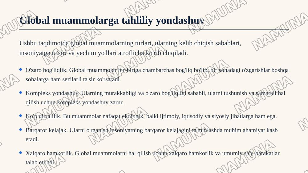Global problems — zamonaviy taqdimot, 5-slayd