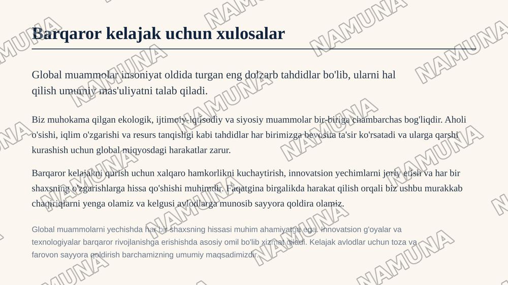 Global problems — zamonaviy taqdimot, 7-slayd
