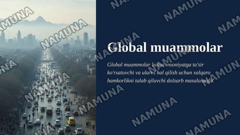 Global problems — zamonaviy taqdimot