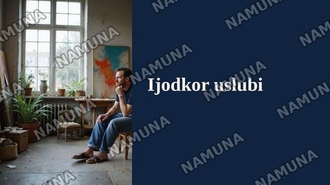 Ijodkor uslubi — zamonaviy taqdimot