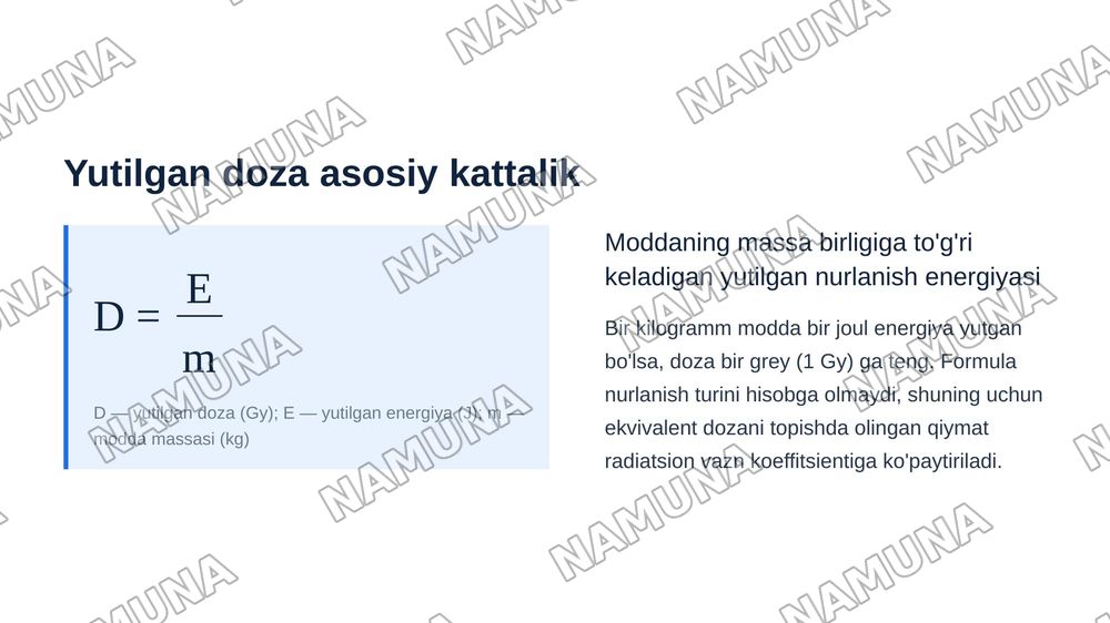 Dozimetrik asboblar va usullari — zamonaviy taqdimot, 5-slayd