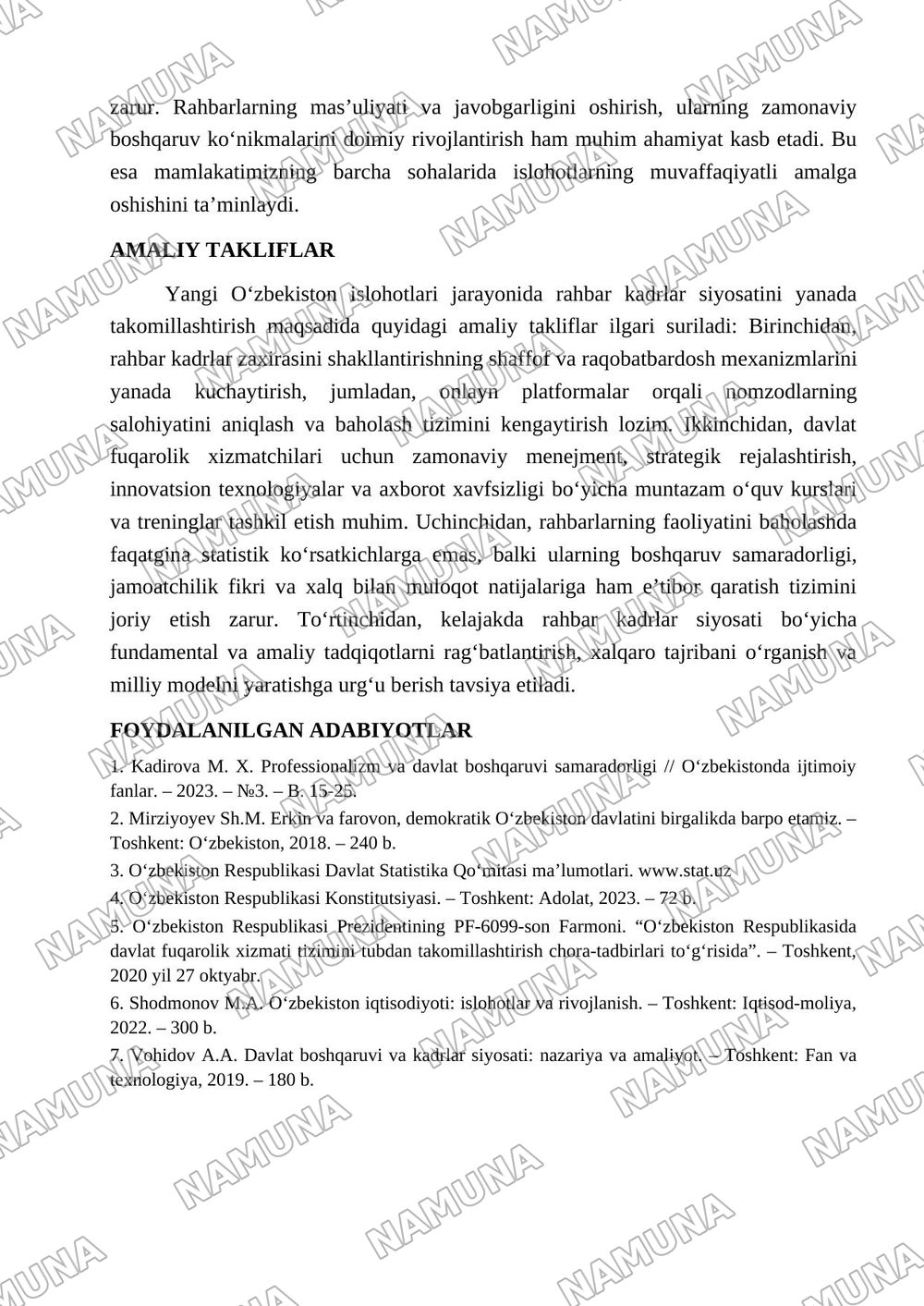 Янги Ўзбекистон ислоҳотларида раҳбар кадрлар сиёсати — maqola, 5-varaq