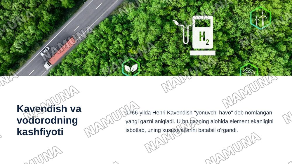 vodorod haqida tarixiy malumot — zamonaviy taqdimot, 5-slayd