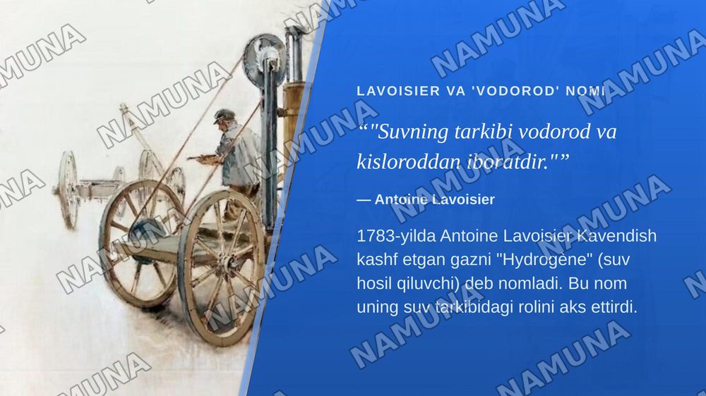 vodorod haqida tarixiy malumot — zamonaviy taqdimot, 6-slayd