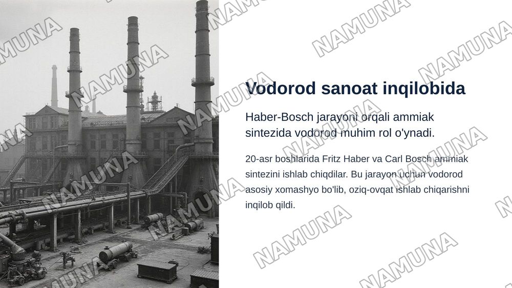 vodorod haqida tarixiy malumot — zamonaviy taqdimot, 8-slayd