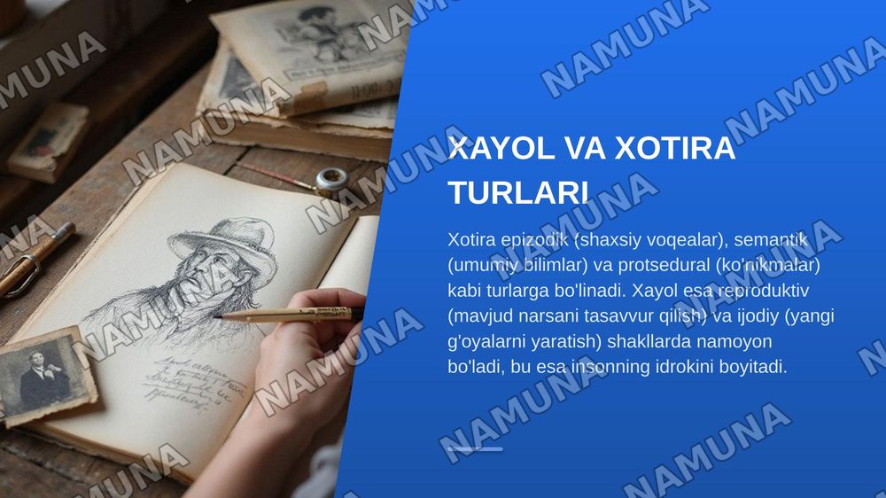 Xayol va xotira — zamonaviy taqdimot, 5-slayd