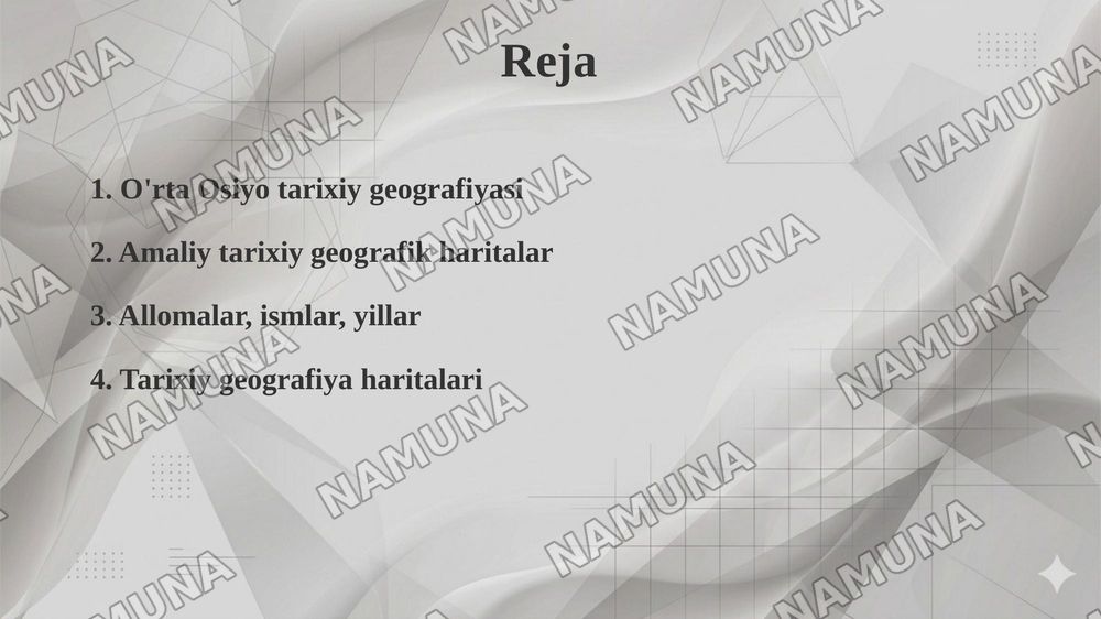 O'rta Osiyo  tarixiy gegrafiyasi   amaliy tarixiy geografik haritalar — taqdimot, 2-slayd