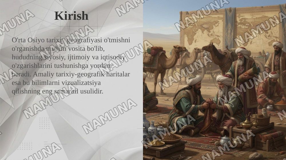 O'rta Osiyo  tarixiy gegrafiyasi   amaliy tarixiy geografik haritalar — taqdimot, 3-slayd