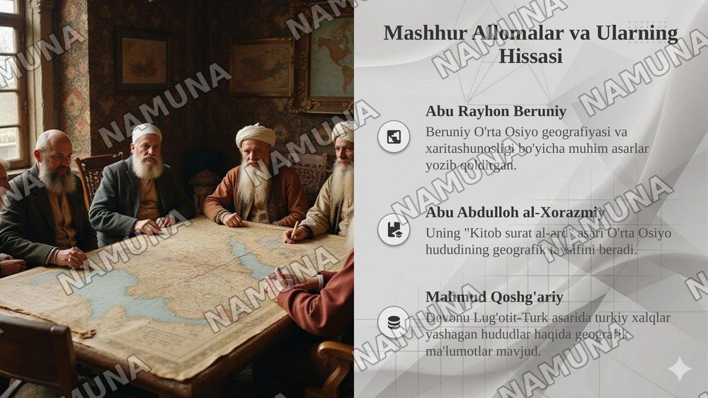 O'rta Osiyo  tarixiy gegrafiyasi   amaliy tarixiy geografik haritalar — taqdimot, 6-slayd