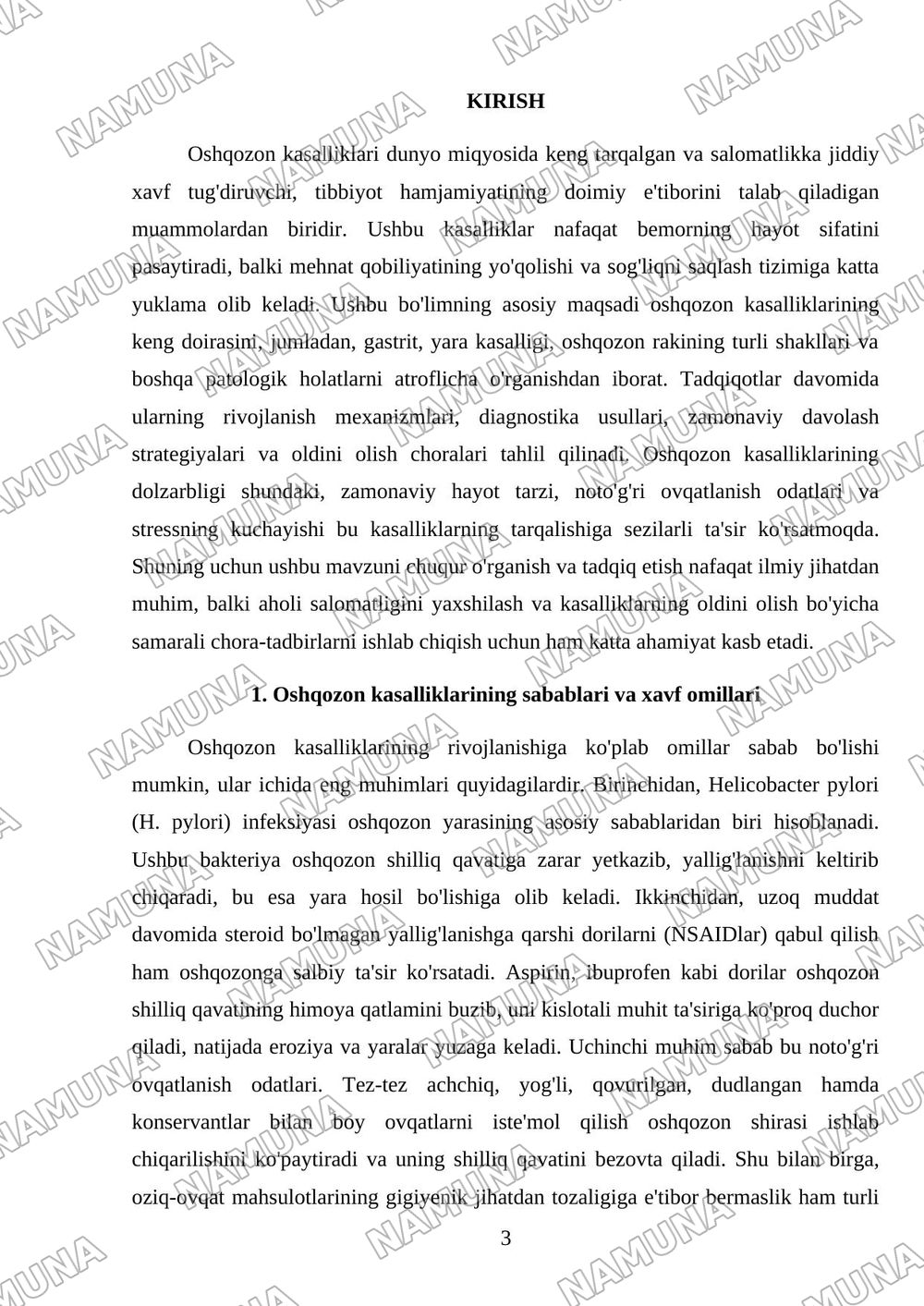 Oshqozon kasalliklari — referat, 3-varaq