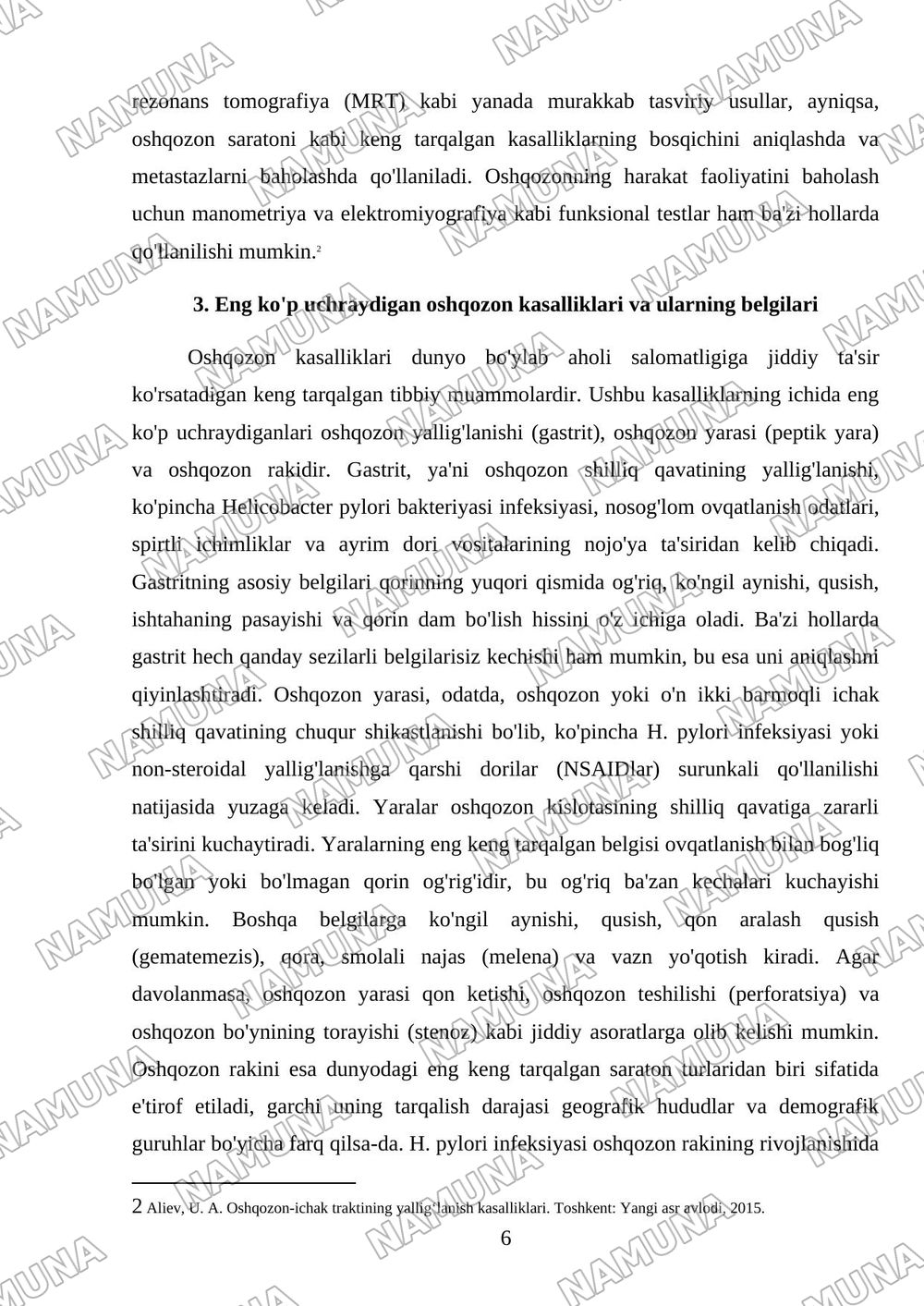 Oshqozon kasalliklari — referat, 6-varaq