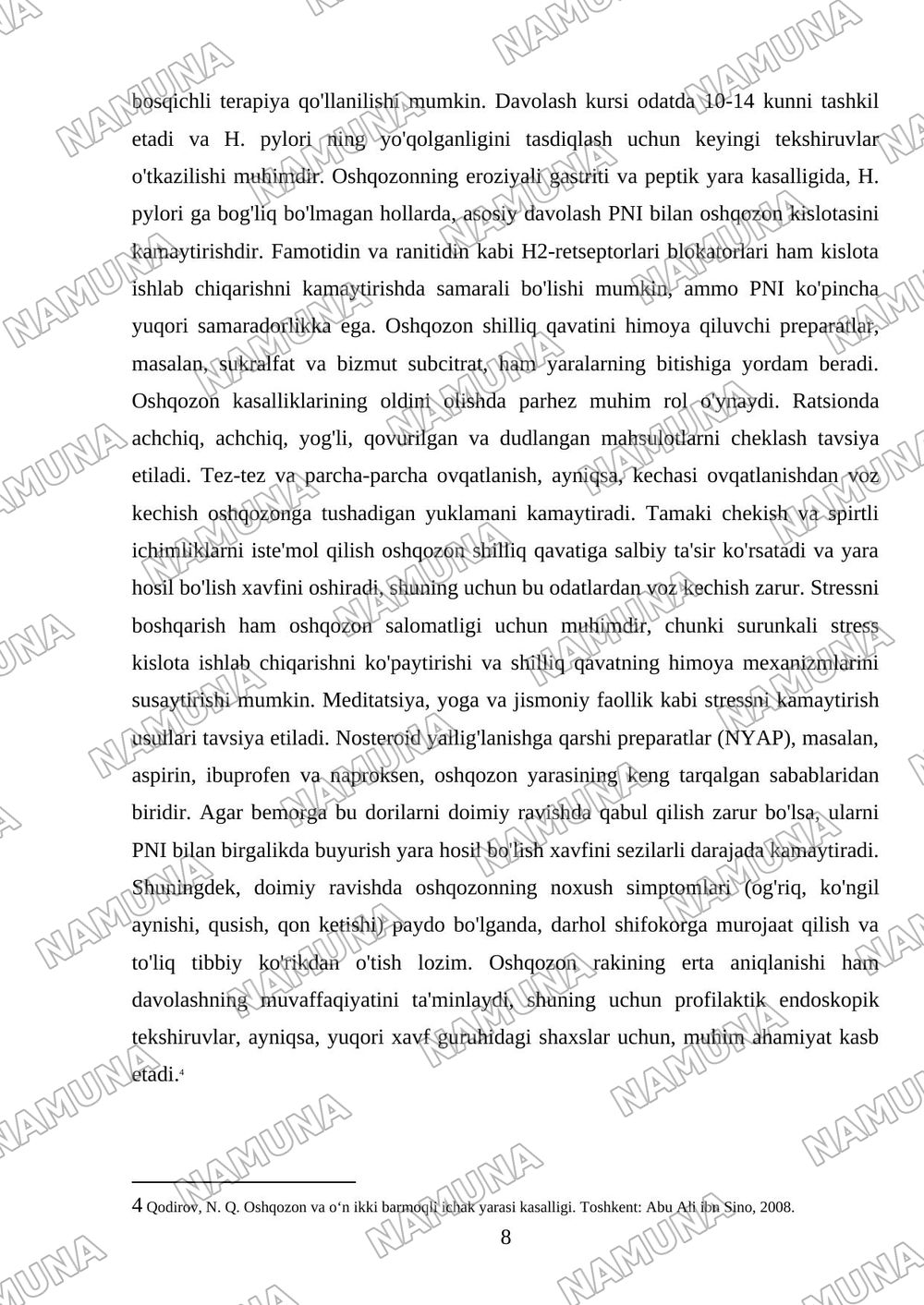Oshqozon kasalliklari — referat, 8-varaq