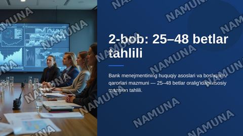 2 bob 25dan 48 betgacha bolgan malumotlarni — zamonaviy taqdimot