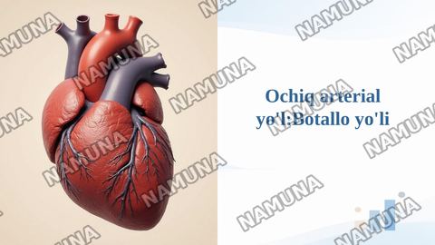 Ochiq arterial yo'l:Botallo yo'li — taqdimot