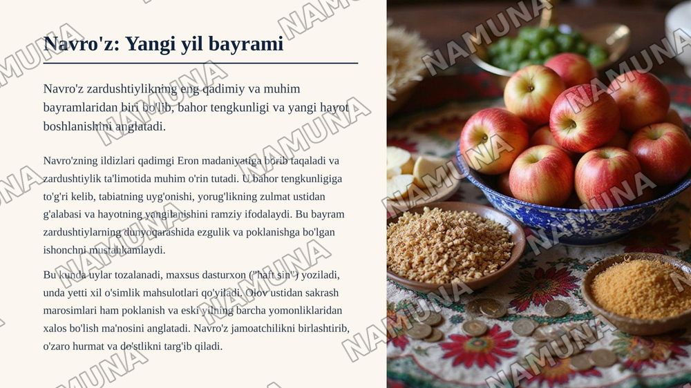 33. Zardushtiylik ta’limotida urf-odat va marosimlar. — zamonaviy taqdimot, 6-slayd