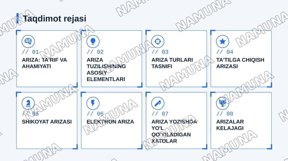 Ariza va uning turlari — zamonaviy taqdimot, 2-slayd