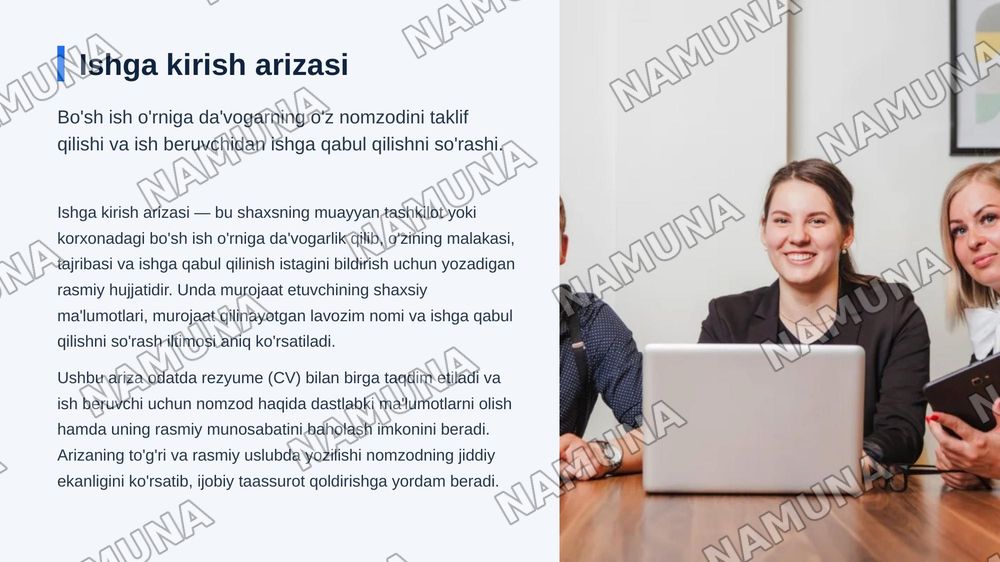 Ariza va uning turlari — zamonaviy taqdimot, 8-slayd